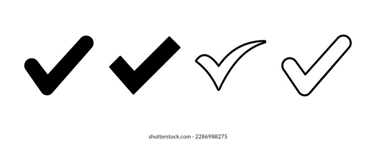 Check mark icon vector for web and mobile app. Tick mark sign and symbol
