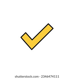 Check mark icon vector for web and mobile app. Tick mark sign and symbol