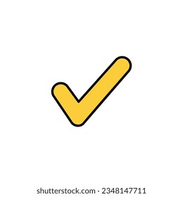 Check mark icon vector for web and mobile app. Tick mark sign and symbol