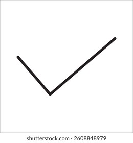 Check mark icon vector for web and mobile app. Tick mark sign and symbol on white background