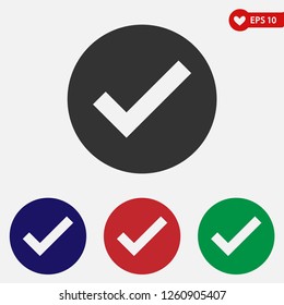 Check mark icon vector.Tick symbol