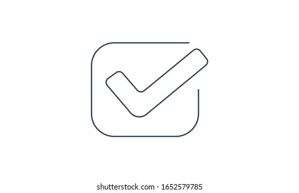 Check mark icon. Verification and approval usage. Vector illustration