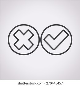 check mark icon Wrong and right
