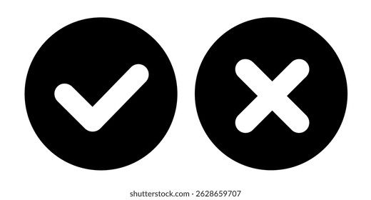 Check mark icon. yes no icon