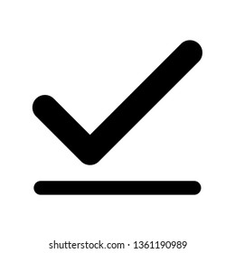 check mark icon_underline outline in white background