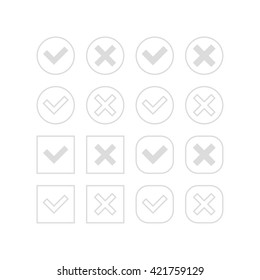 Check mark icons.
