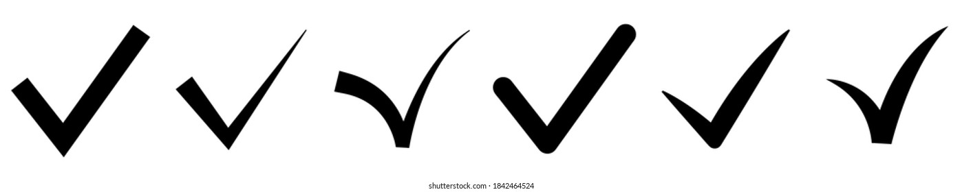 Check mark icons. Approval check icon, set quality sign, tick – vector EPS 10	