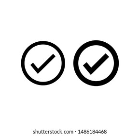 Check Mark Icons. Black icons.