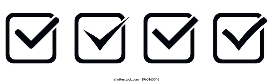 Check mark icons collection vector.Set of check or tick icon on a white background.Vector illustration