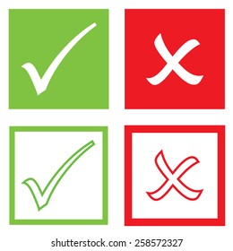 Check mark icons in color