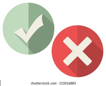 Check Mark Icons Flat Design Stock Vector Royalty Free