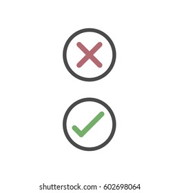 Check mark icons (flat design)