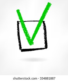 Check Mark Icons. Handwritten icons. 10 eps
