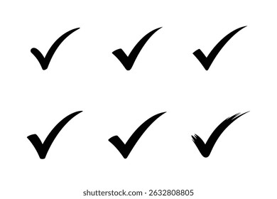 Ícones de marca de seleção Gráficos vetoriais de alta qualidade para sites e aplicativos - Perfeitos para interfaces de usuário, listas de verificação e formulários
