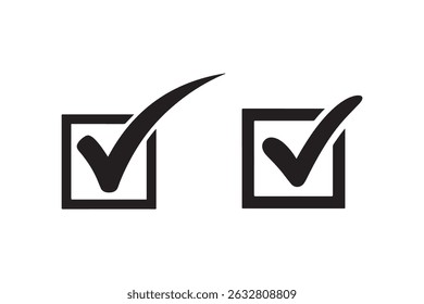 Check Mark Icons High-Quality Vector Graphics for Websites and Applications - Perfect for User Interfaces, Checklists, and Forms