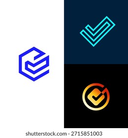 Check mark icons. Check marks symbol, logo. checkmark Illustration. Vector.