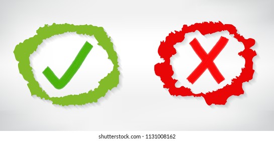 Check Mark Icons No Symbol Stock Vector (royalty Free) 1131008162 