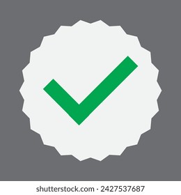 Iconos de marca de verificación. Icono de marcas de verificación de perfil. Símbolo aprobado. Identificación de cuenta verificada. Calidad y aceptar señales. Ilustración vectorial.