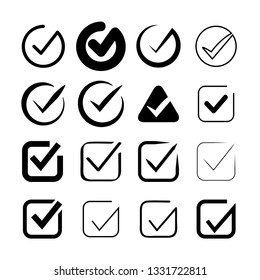 check mark icons set