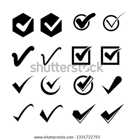 check mark icons set