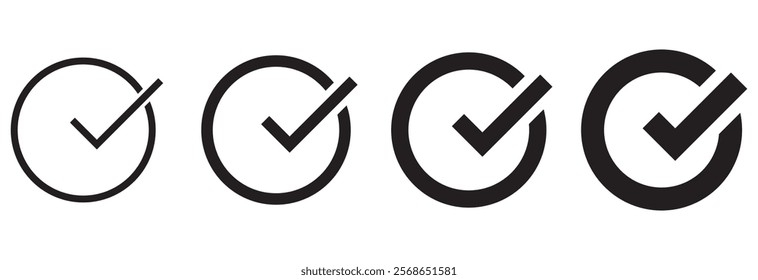 Check mark icons set. marks symbol collection. marks big collection. Tick icon. Check marks different shape,  mark icon set,  mark sign vector eps 10