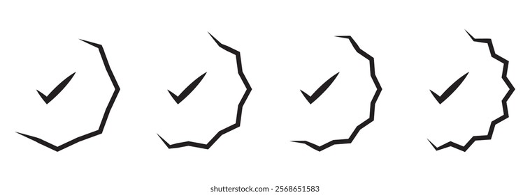 Check mark icons set. marks symbol collection. marks big collection. Tick icon. Check marks different shape,  mark icon set,  mark sign vector eps 10
