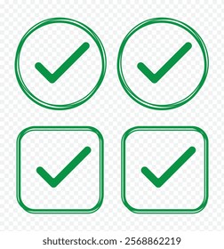 Check mark icons set. Check marks symbol collection. Check marks big collection. Tick icon. Check marks different shape, isolated