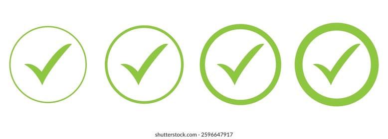 Check mark icons set. Check marks symbol collection. Check marks big collection. Tick icon. Check marks different shape, isolated
