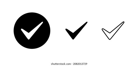 Markierungssymbole setzen. Zeckmarken-Zeichen und -Symbol