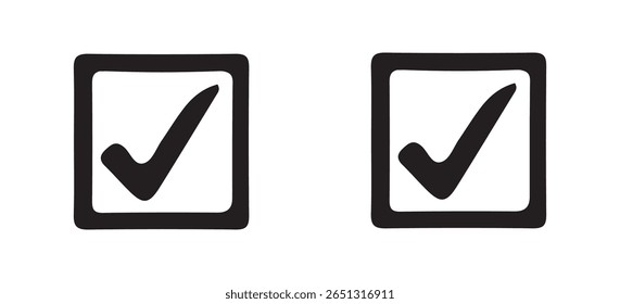 Check mark icons. Check mark vector icon illustration eps 10 