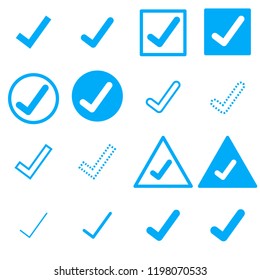 Check Mark Icons Vector Illustration Stock Vector Royalty Free Shutterstock