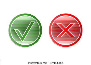Check Mark Icons. Vector Illustration