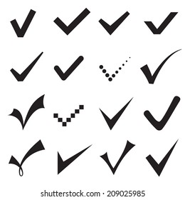 Check mark icons. Vector illustration