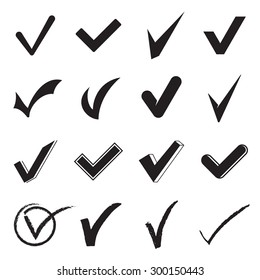 Check mark icons. Vector illustration