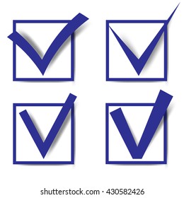 Check mark icons, vector illustration