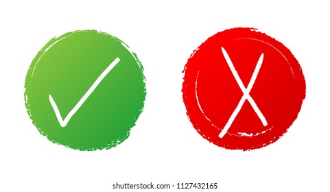 Check Mark Icons.Vector Grunge Check Marks.