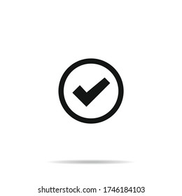 Check mark icon.To-do works vector illustration.