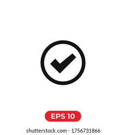 Check mark icon.To-do works vector illustration.