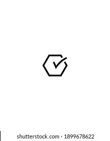 check mark icon,vector best line icon.