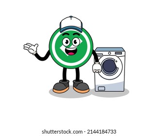 marca de verificación ilustración como hombre de lavandería, diseño de caracteres