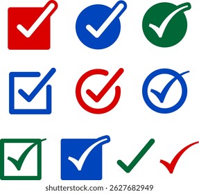 Check mark illustration set : Vector