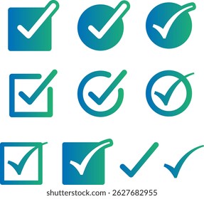 Check mark illustration set : Vector