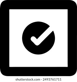 A check mark inside a square, available as a free icon