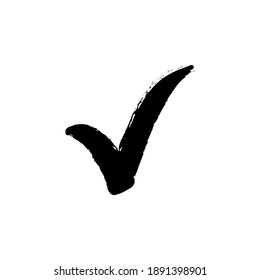 Check mark isolated. Black symbol for your design. Vector illustration, easy to edit.
