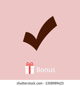 Check Mark Isolated Icon. Checklist button icon.