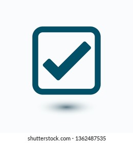 Check Mark Isolated Icon. Checklist button icon. Check mark, tick vector icon. Checkmark Icon Vector. Checklist check mark vector EPS 10