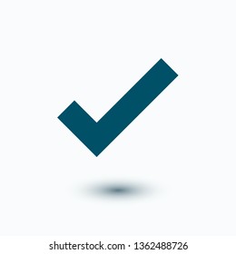 Check Mark Isolated Icon. Checklist button icon. Check mark, tick vector icon. 