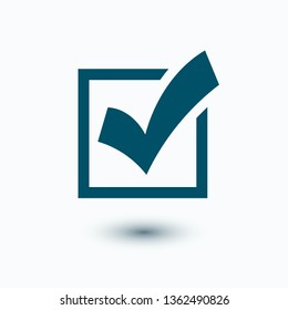 Check Mark Isolated Icon. Checklist button icon. Check mark, tick vector icon. 