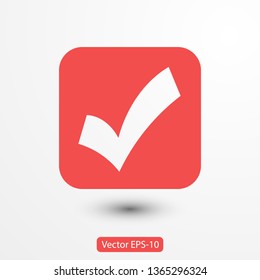 Check Mark Isolated Icon. Checklist button icon. Check mark, tick vector icon. Checkmark Icon Vector. Checklist check mark vector EPS 10