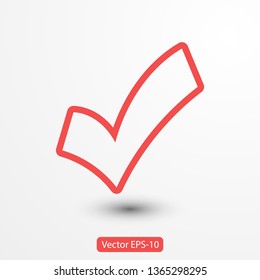 Check Mark Isolated Icon. Checklist button icon. Check mark, tick vector icon. Checkmark Icon Vector. Checklist check mark vector EPS 10